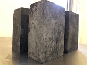 Prototype recycled graphite product made using waste graphite as a raw material